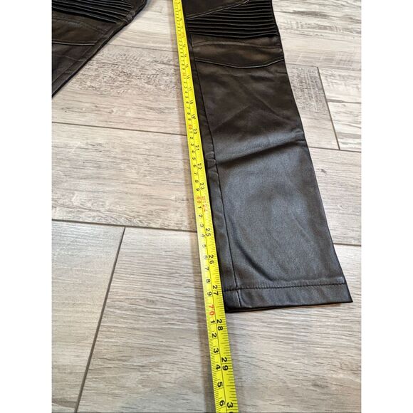 Easel Black Faux Leather Legging Pants Size S - Picture 5 of 6